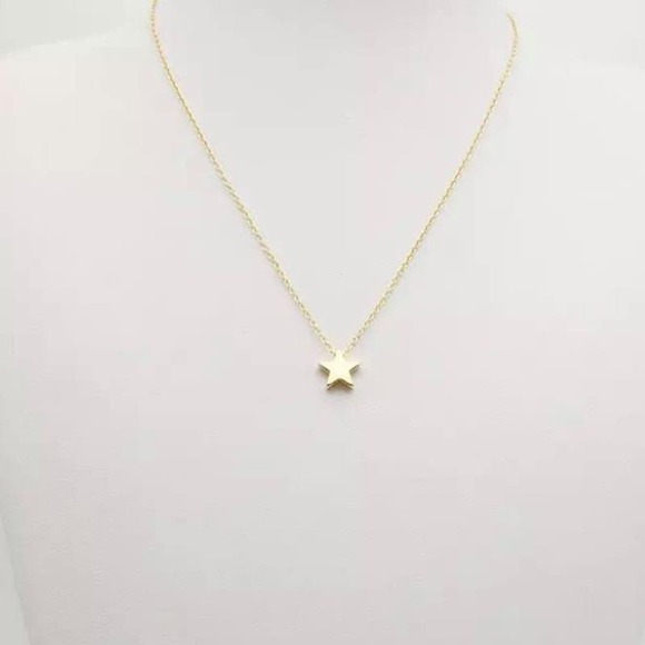 Minimalistic Golden Star Necklace - Picture 2 of 7